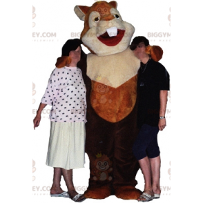Bruin knaagdier eekhoorn hamster BIGGYMONKEY™ mascottekostuum -