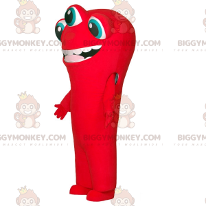 Disfraz de mascota alienígena rojo BIGGYMONKEY™ con 3 ojos y