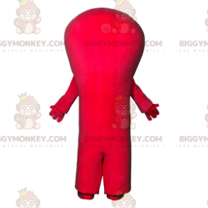 Red Alien BIGGYMONKEY™ Mascot Costume with 3 Eyes and Big Mouth