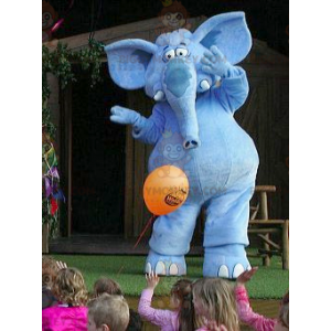 Costume de mascotte BIGGYMONKEY™ d'éléphant bleu géant -