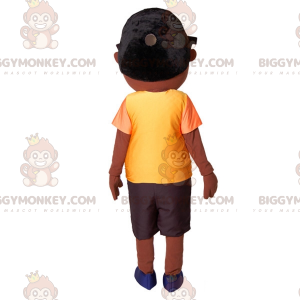 BIGGYMONKEY™ Kostým maskota mladého afrického chlapce s velkými