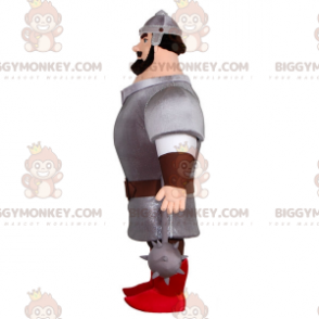 BIGGYMONKEY™ mascot costume of very muscular knight with armor