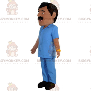 BIGGYMONKEY™ Disfraz de mascota de hombre bronceado con bigote