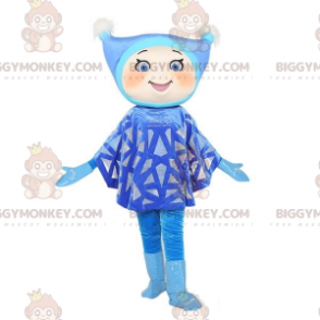 Costume de mascotte BIGGYMONKEY™ de fillette habillée en bleu