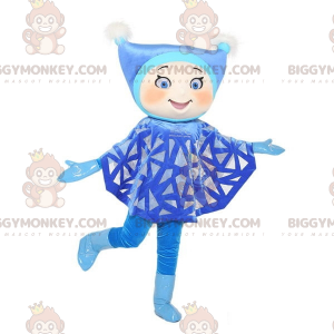 Disfraz de mascota BIGGYMONKEY™ de niña vestida de azul con