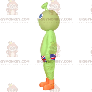 Green Alien BIGGYMONKEY™ Mascot Costume with UK Underpants -