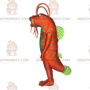 Disfraz de mascota monstruo insecto verde y naranja