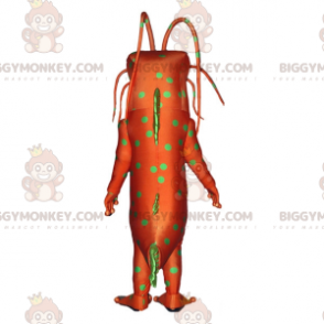 Traje de mascote BIGGYMONKEY™ monstro verde e laranja com