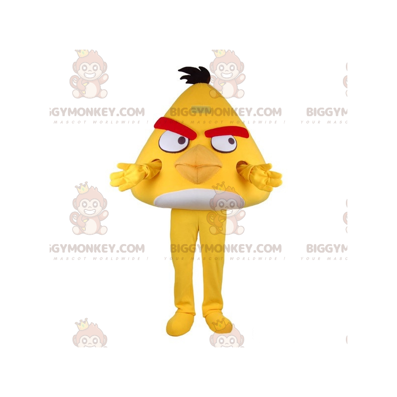 Costume de mascotte BIGGYMONKEY™ du oiseau jaune du jeu vidéo