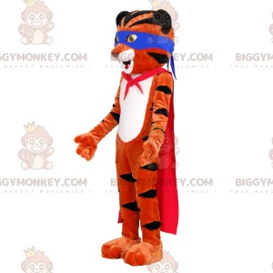 Oranje en zwarte tijger BIGGYMONKEY™ mascottekostuum met