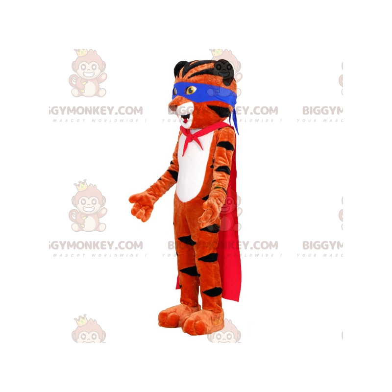 Orange and Black Tiger BIGGYMONKEY™ Mascot Costume with