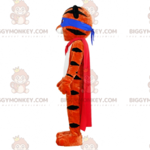 Orange and Black Tiger BIGGYMONKEY™ Mascot Costume with