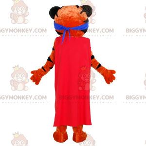 Traje de mascote BIGGYMONKEY™ de tigre laranja e preto com