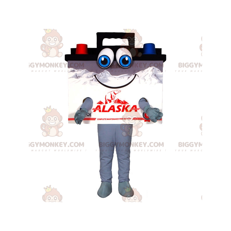 Colorful Smiling Giant Car Battery BIGGYMONKEY™ Mascot Costume