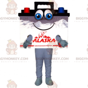 Colorful Smiling Giant Car Battery BIGGYMONKEY™ Mascot Costume