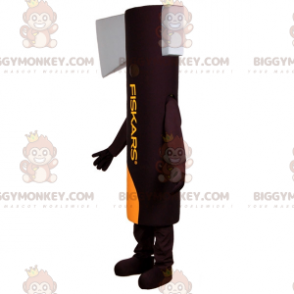 Costume de mascotte BIGGYMONKEY™ de hache géante marron et