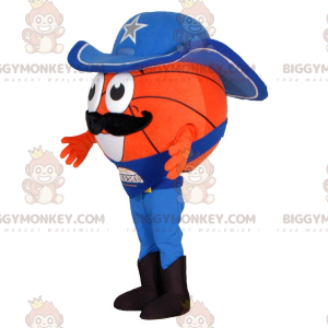 Basketbalový kostým maskota BIGGYMONKEY™, oblečený jako kovboj