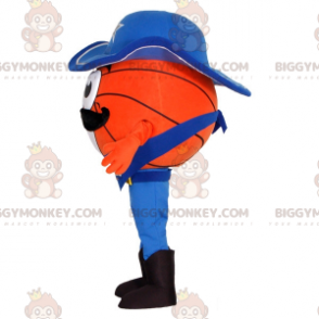Basketball BIGGYMONKEY™ Maskottchenkostüm als Cowboy verkleidet