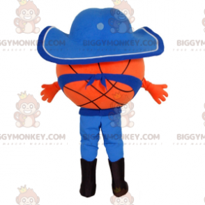 Traje de mascote de basquete BIGGYMONKEY™ vestido como um
