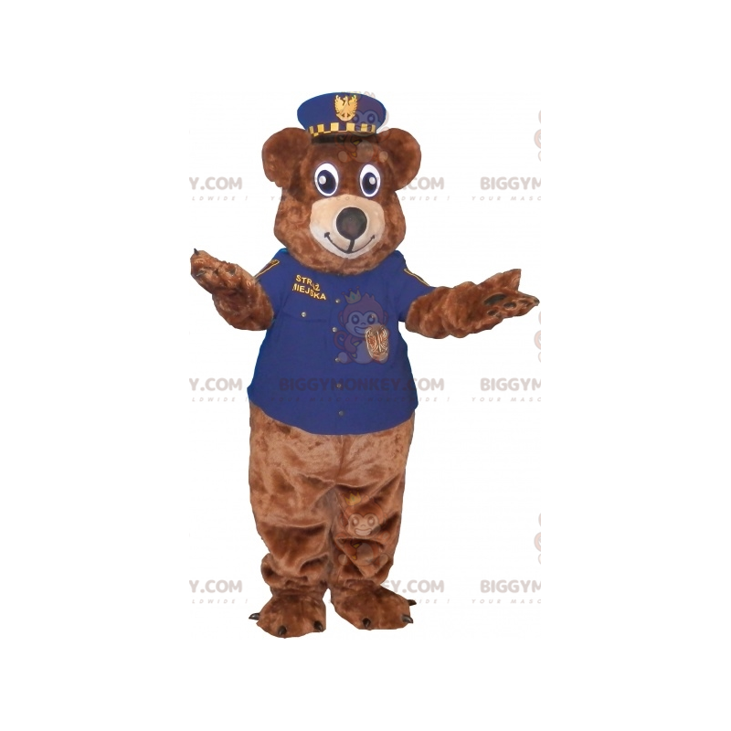 Kostium maskotka niedźwiedź brunatny BIGGYMONKEY™ ubrany w