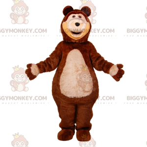 BIGGYMONKEY™ Ruskea ja Tan Giant Bear Nallenalle maskottiasu -