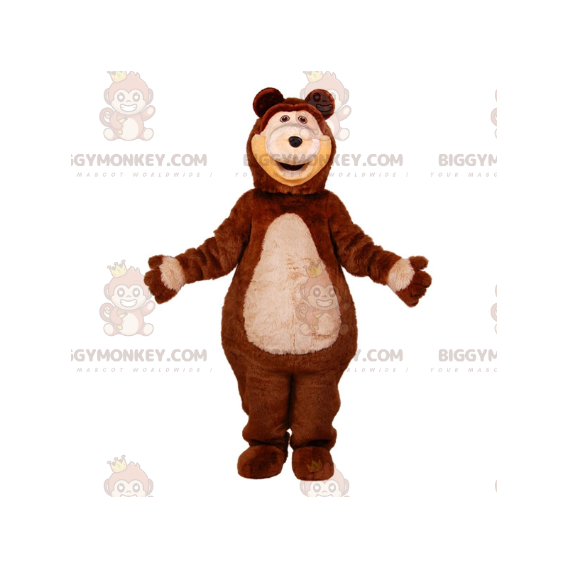 Kostým maskota plyšového medvídka BIGGYMONKEY™ hnědého a