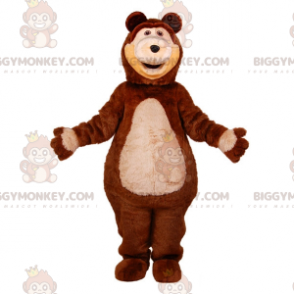 BIGGYMONKEY™ Brun och brun jättebjörn Nallemaskotdräkt -