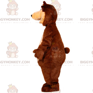 BIGGYMONKEY™ Ruskea ja Tan Giant Bear Nallenalle maskottiasu -