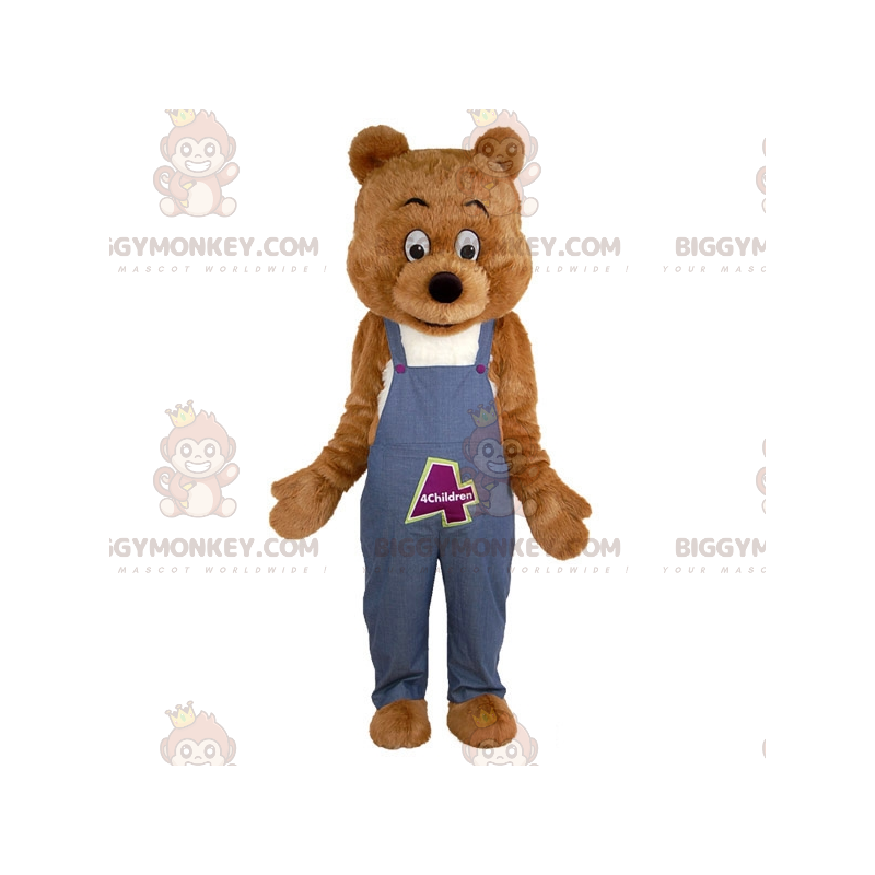 Costume de mascotte BIGGYMONKEY™ d'ours brun géant doux et