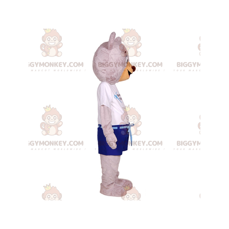 Big Gray Teddy BIGGYMONKEY™ Mascot Costume Sizes L (175-180CM)