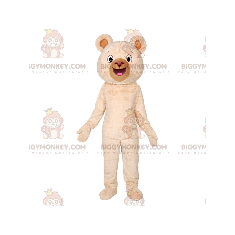 Morbido e simpatico costume da mascotte dell'orso gigante beige