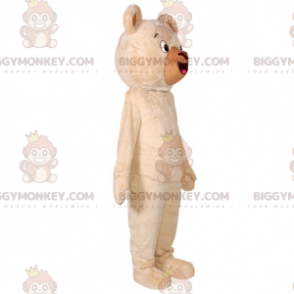 Pehmeä ja söpö jättiläinen beige karhu BIGGYMONKEY™ maskottiasu