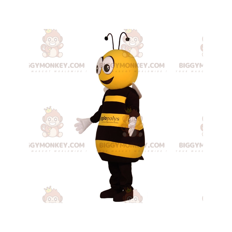 BIGGYMONKEY™ mascottekostuum van een gigantische gele en zwarte
