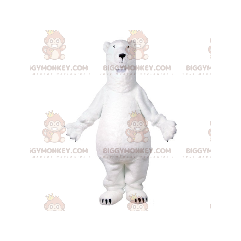 Very realistic polar bear BIGGYMONKEY™ mascot costume. Polar