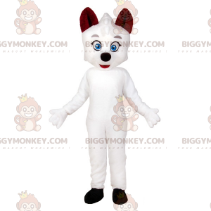 Blue Eyed White Cat BIGGYMONKEY™ mascottekostuum. Witte hond