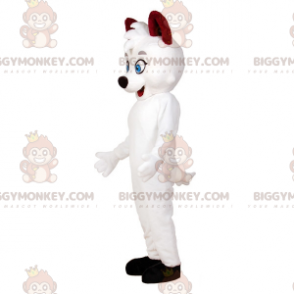 Blue Eyed White Cat BIGGYMONKEY™ maskotkostume. Hvid hund