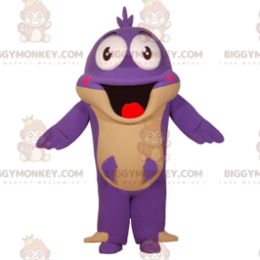 Funny Smiling Purple and Tan Fish BIGGYMONKEY™ Mascot Costume –