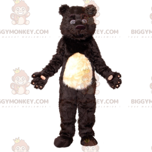 Cute Furry Black and White Bear BIGGYMONKEY™ Mascot Costume –