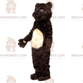 Cute Furry Black and White Bear BIGGYMONKEY™ Mascot Costume -