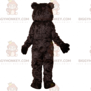 Söt lurvig svart och vit björn BIGGYMONKEY™ maskotdräkt -