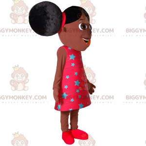 Costume de mascotte BIGGYMONKEY™ de fille africaine avec deux