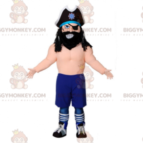 Pirat BIGGYMONKEY™ Maskottchenkostüm mit großem Hut und