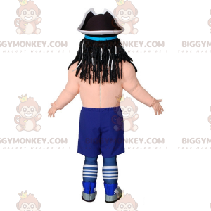 Pirate BIGGYMONKEY™ Mascot Costume with Big Hat and Eye Patch -