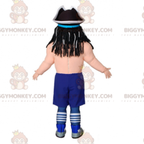 Pirate BIGGYMONKEY™ Mascot Costume with Big Hat and Eye Patch –