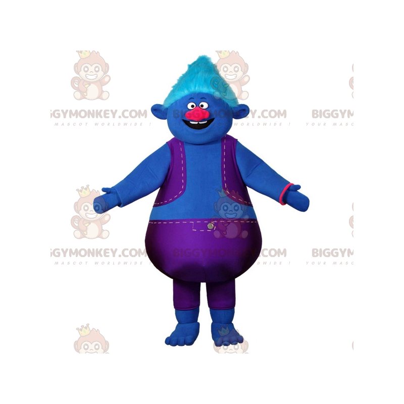 BIGGYMONKEY™ Mascottekostuum Blauwe mollige man gekleed in