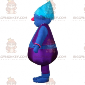 Disfraz de mascota BIGGYMONKEY™ Hombre regordete azul vestido