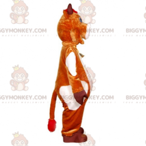 Realistic Funny Brown And White Cow BIGGYMONKEY™ Mascot Costume