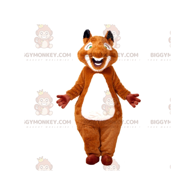 Costume de mascotte BIGGYMONKEY™ d'écureuil marron et blanc