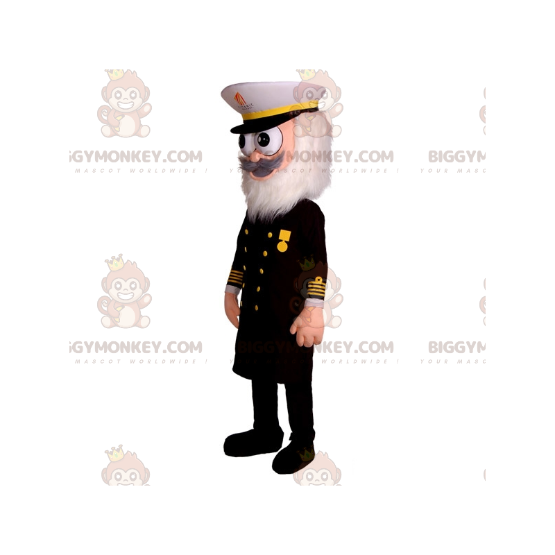Costume da mascotte Capitan BIGGYMONKEY™ con uniforme e barba