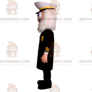 Captain BIGGYMONKEY™ mascottekostuum met uniform en witte baard